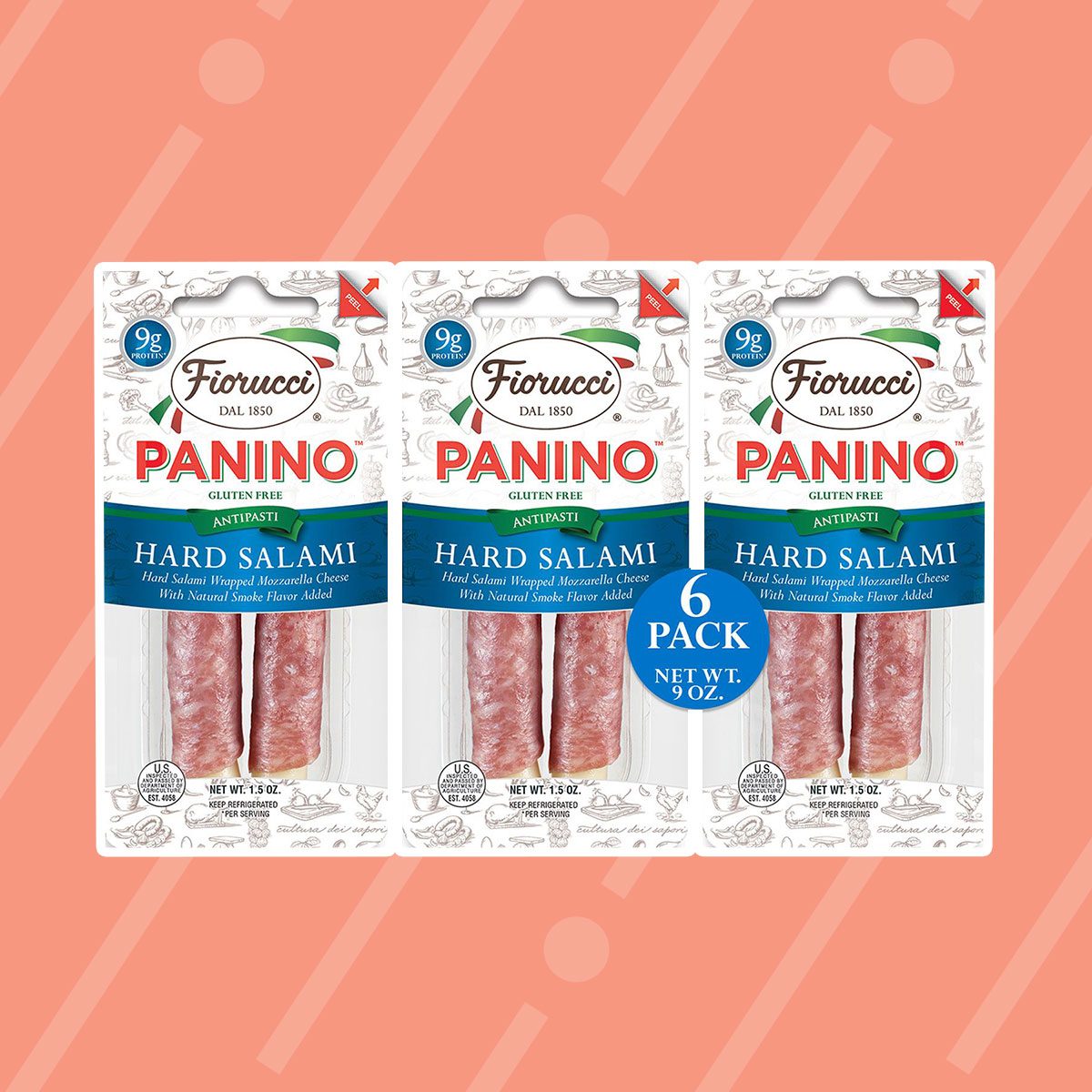 Hard Salami Wrapped Mozzarella Cheese