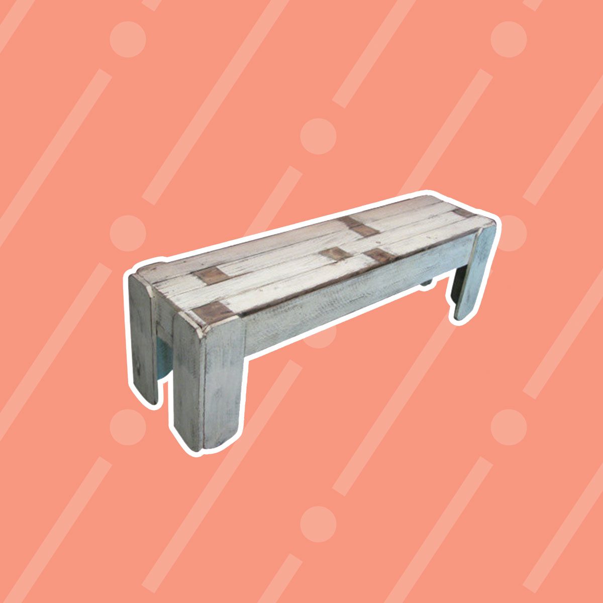 White Farmhouse Bench