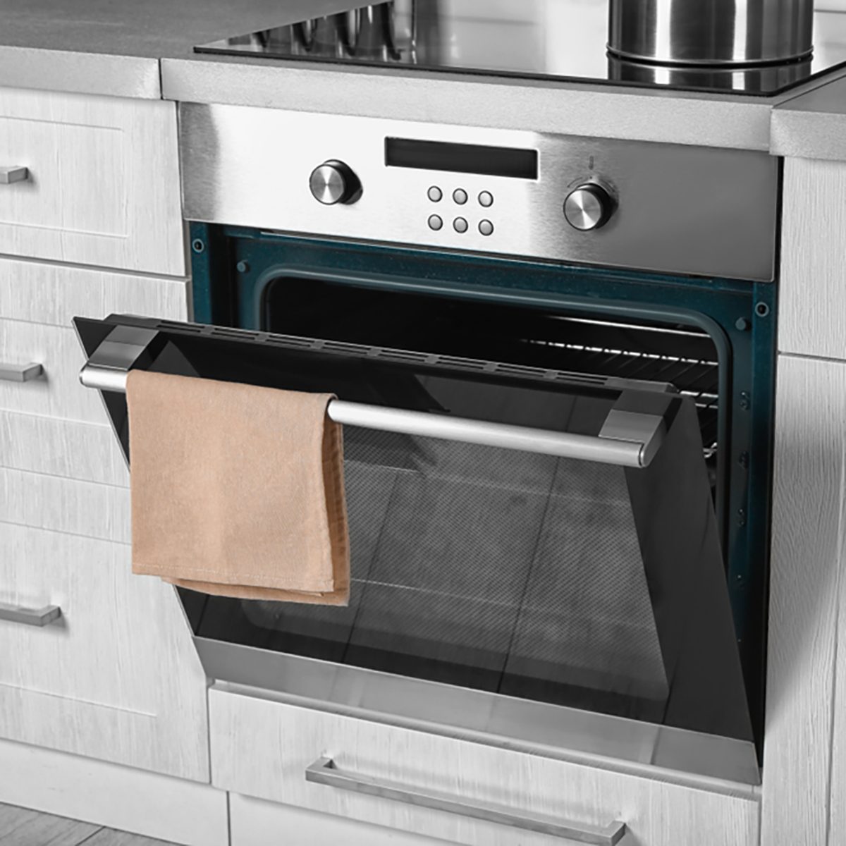 New electric oven in kitchen