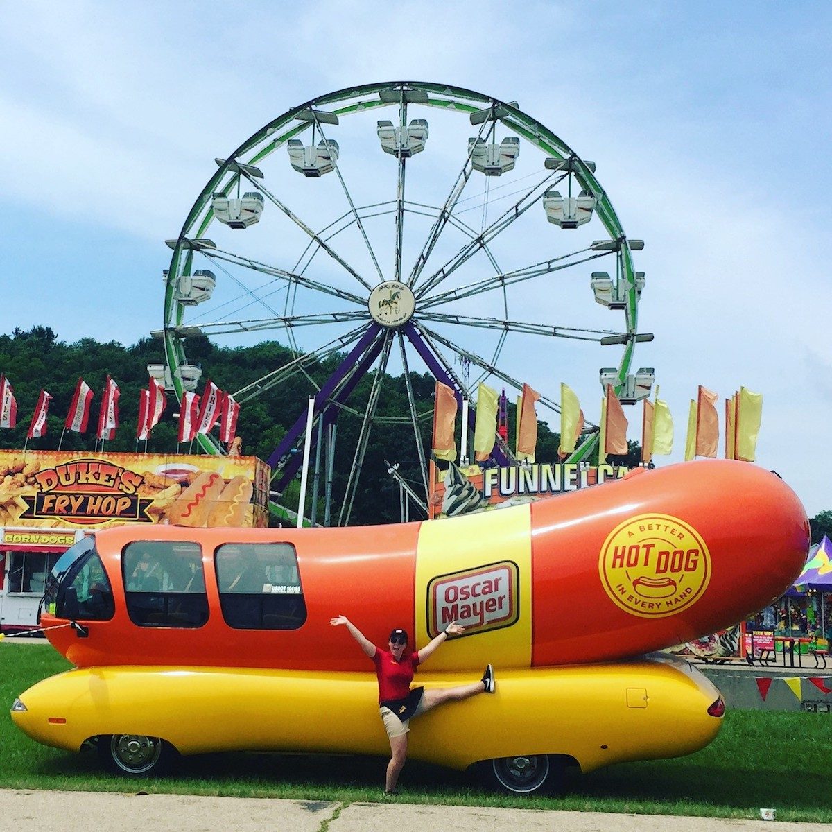wienermobile at a carnival