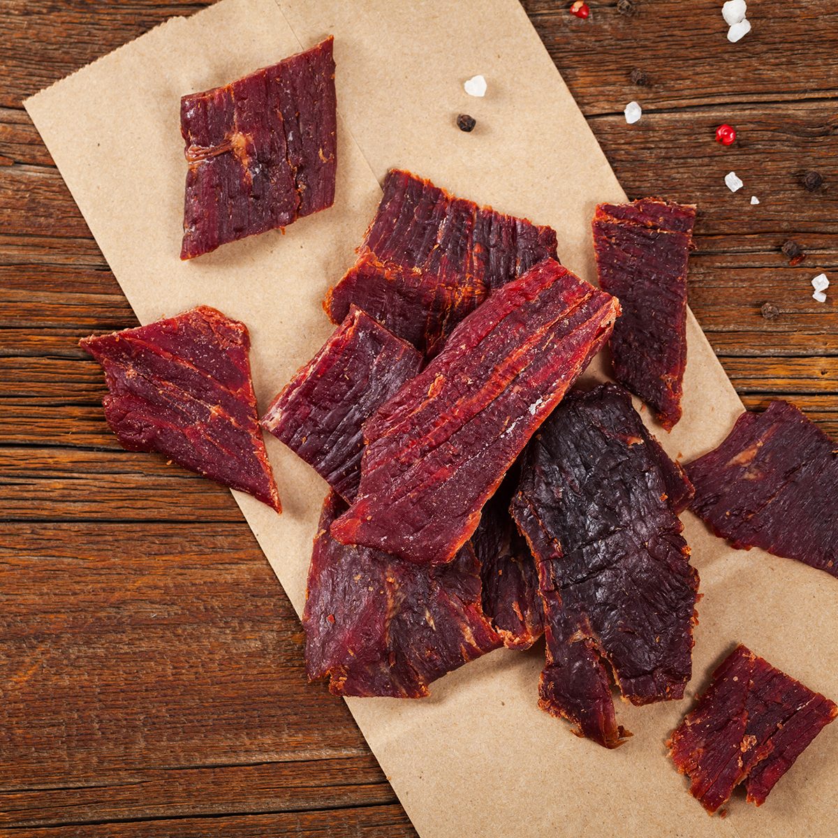 Beef Jerky. Selective focus.