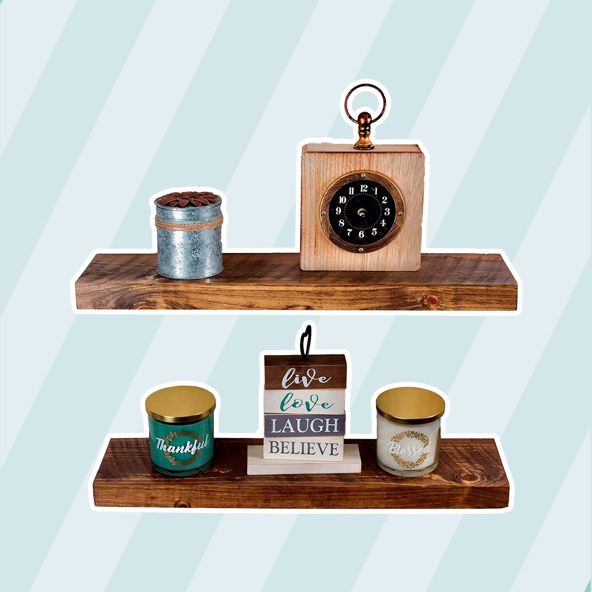 Floating Shelf filled with random items