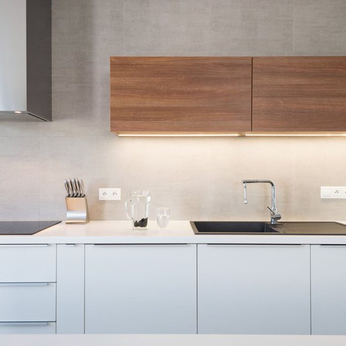 The top of door frames and cupboards