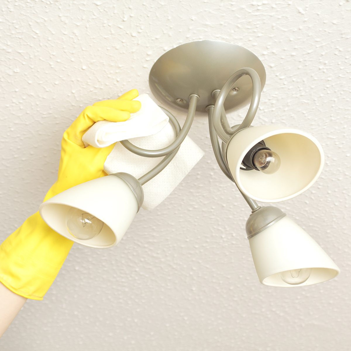 ceiling light fittings with a woman