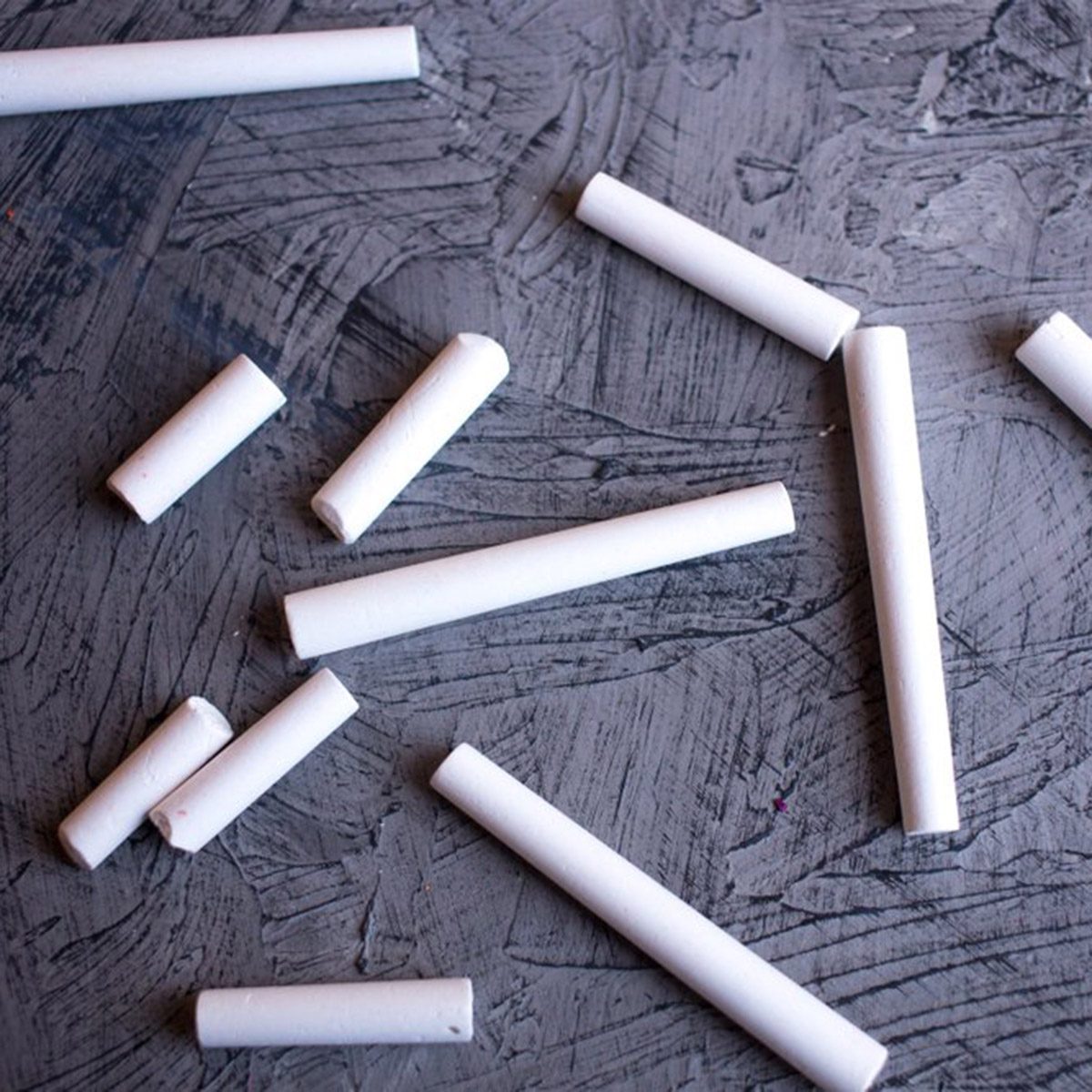 Sticks of white chalk