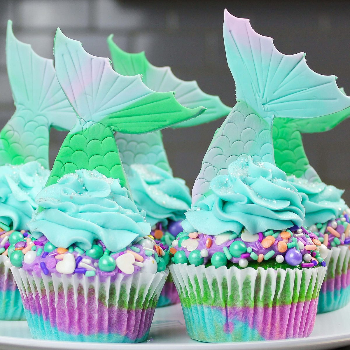 Mermaid tail cupcakes