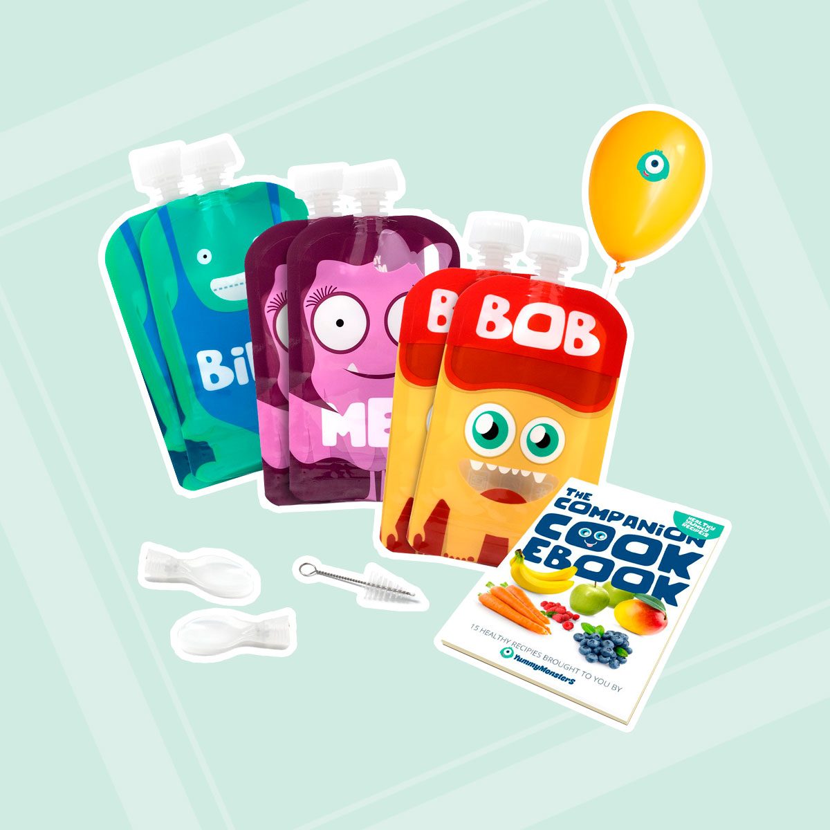 Yummy Monsters Reusable Food Pouch Bundle