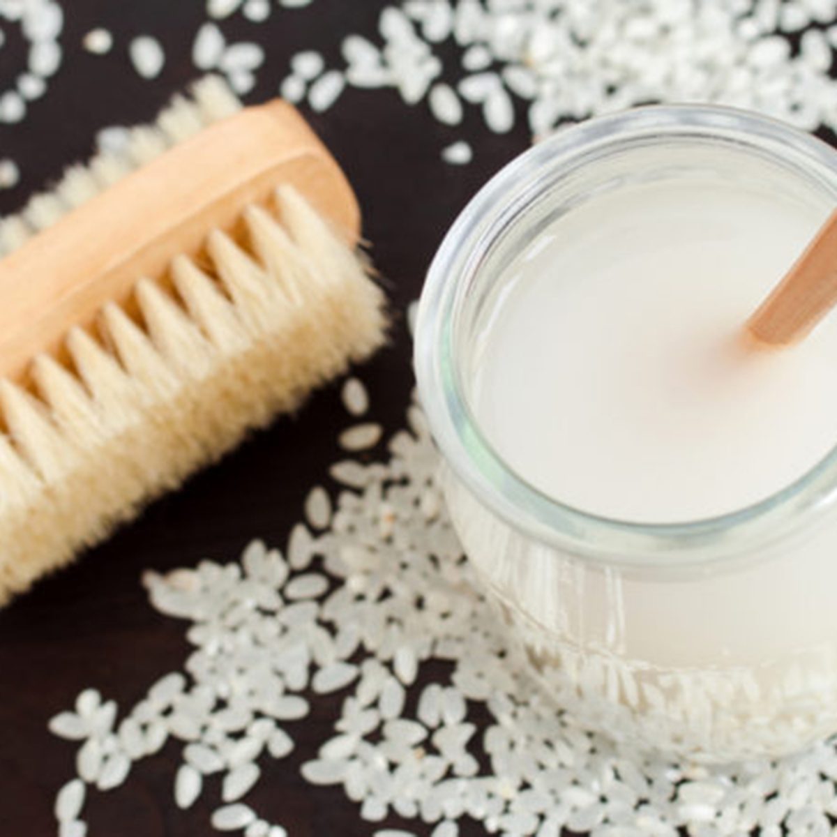 Homemade rice water - natural toner for skin and hair care