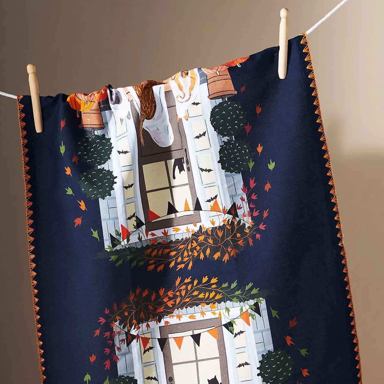 Peek A Boo Halloween Dish Towel