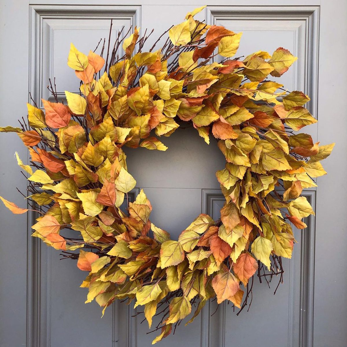 Simple Fall Leaf Wreath