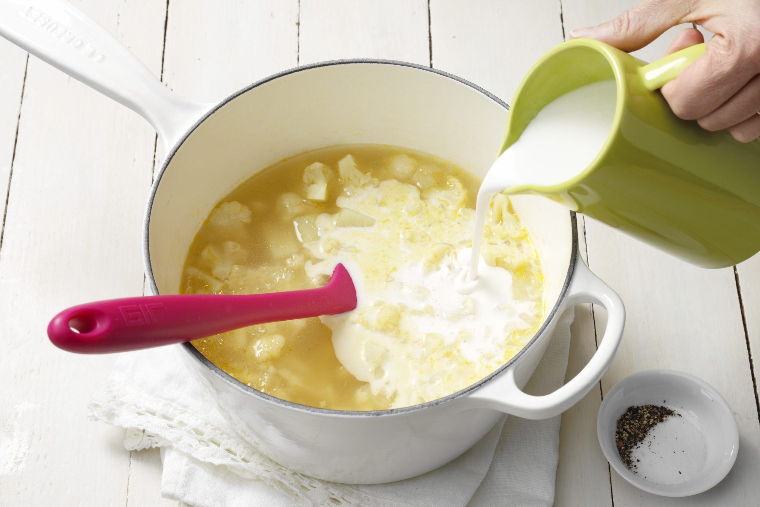 Vegan Cauliflower Soup coconut milk