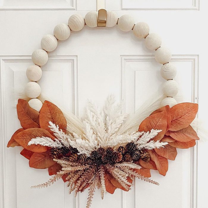 Wood Ball Fall Wreath
