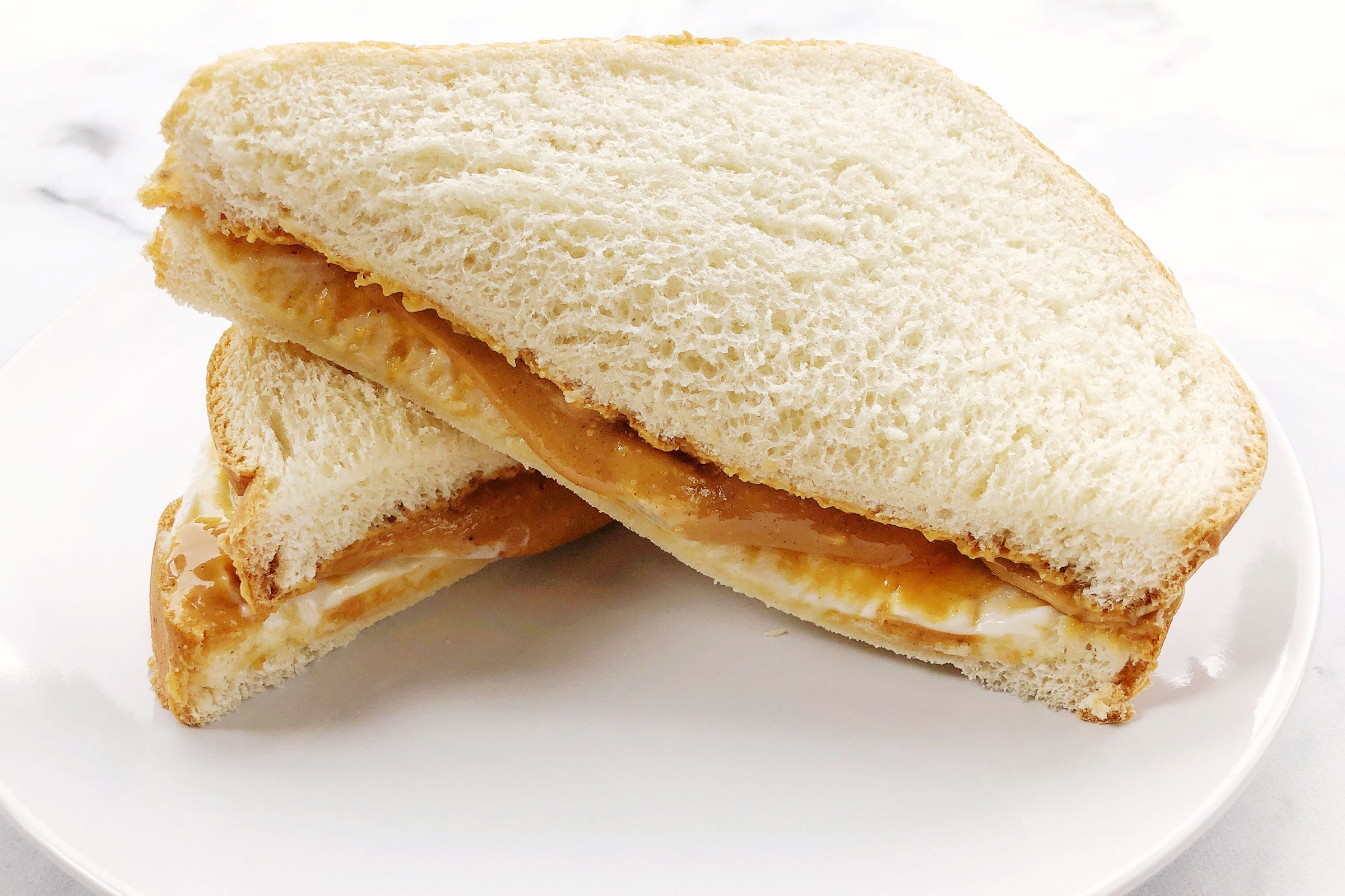 Peanut Butter And Mayo Sandwich On White Bread