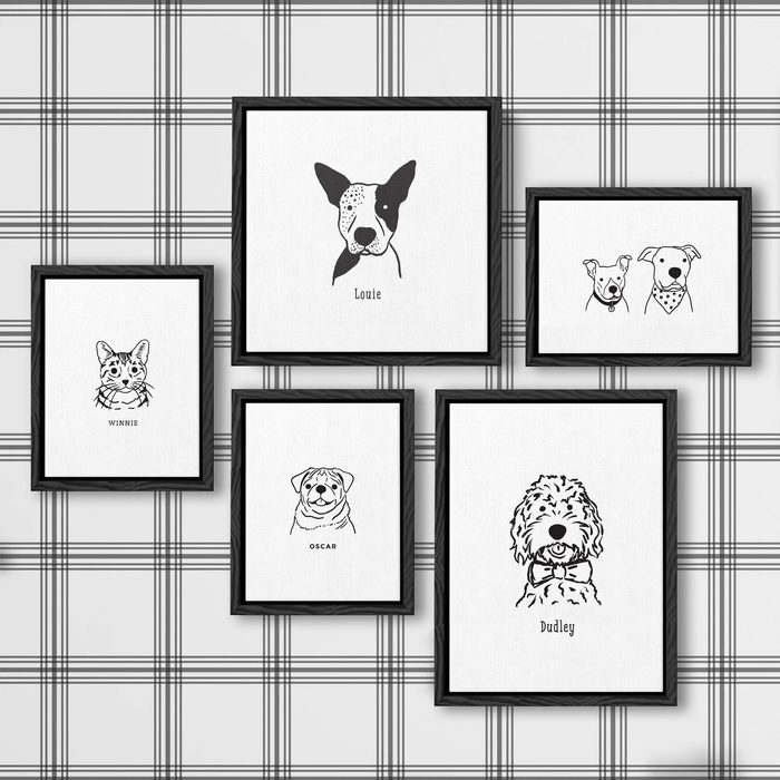 Custom Pet Drawing Unframed Art Paint Ecomm Via Etsy.com