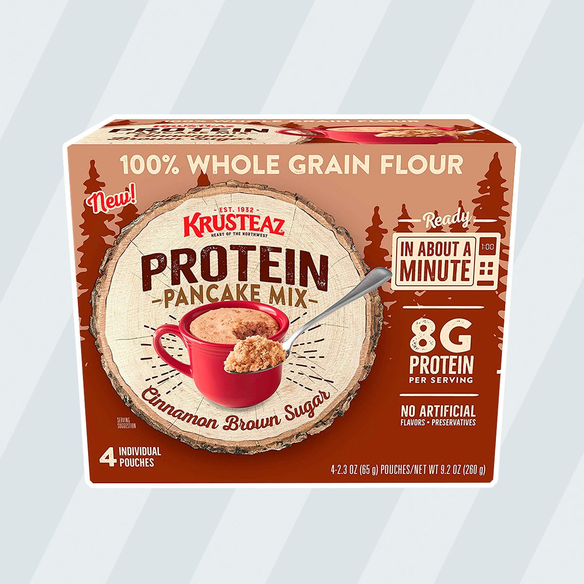 Krusteaz Protein Cinnamon Brown Sugar Pancake Mug Mix
