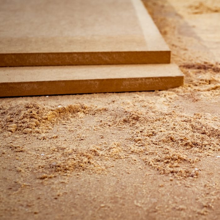 MDF chipboard with sawdust