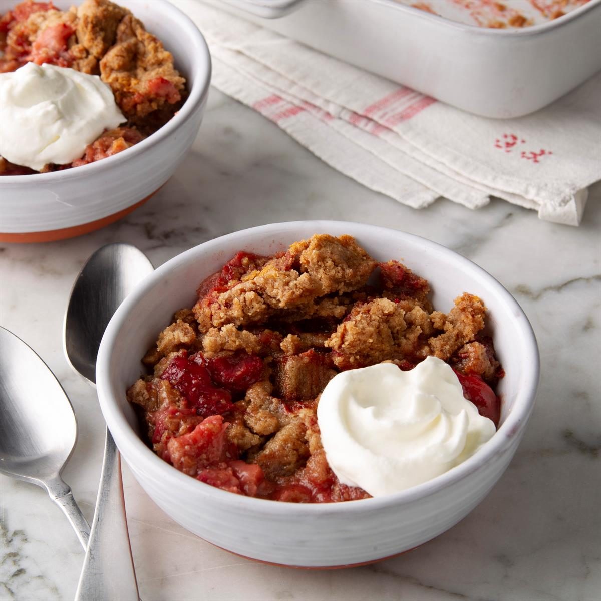Strawberry Rhubarb Dump Cake