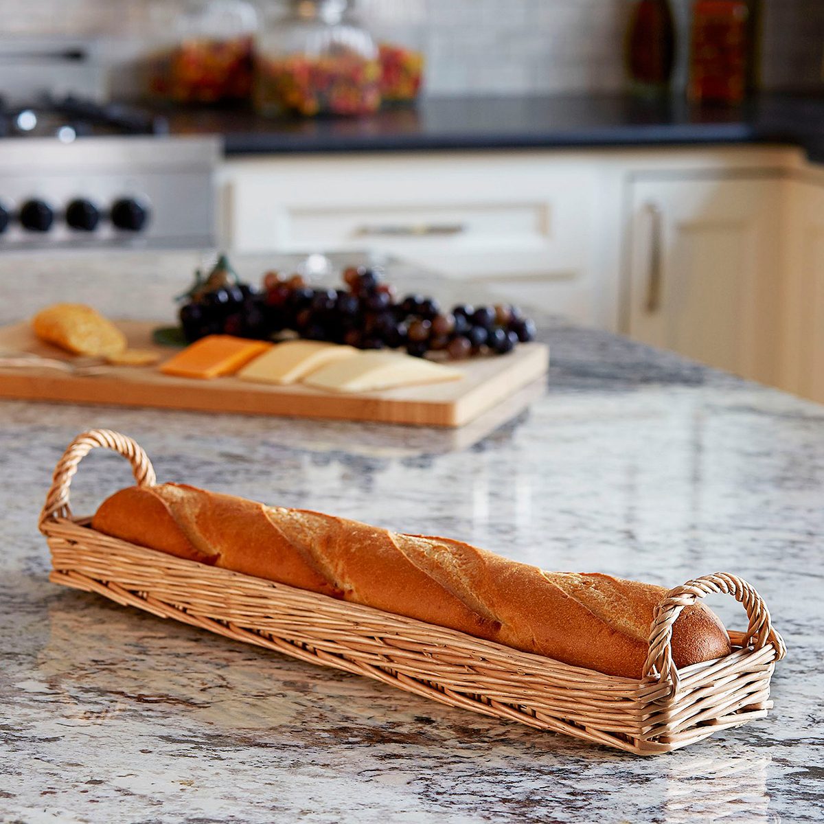 Long Wicker Bread Basket