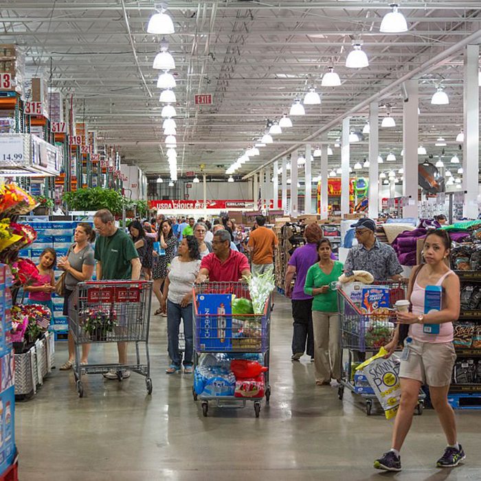 People shopping without masks