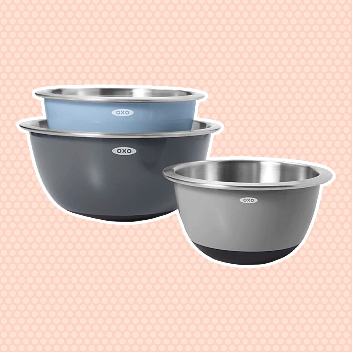 OXO 3-Piece Stainless Steel Mixing Bowl Set