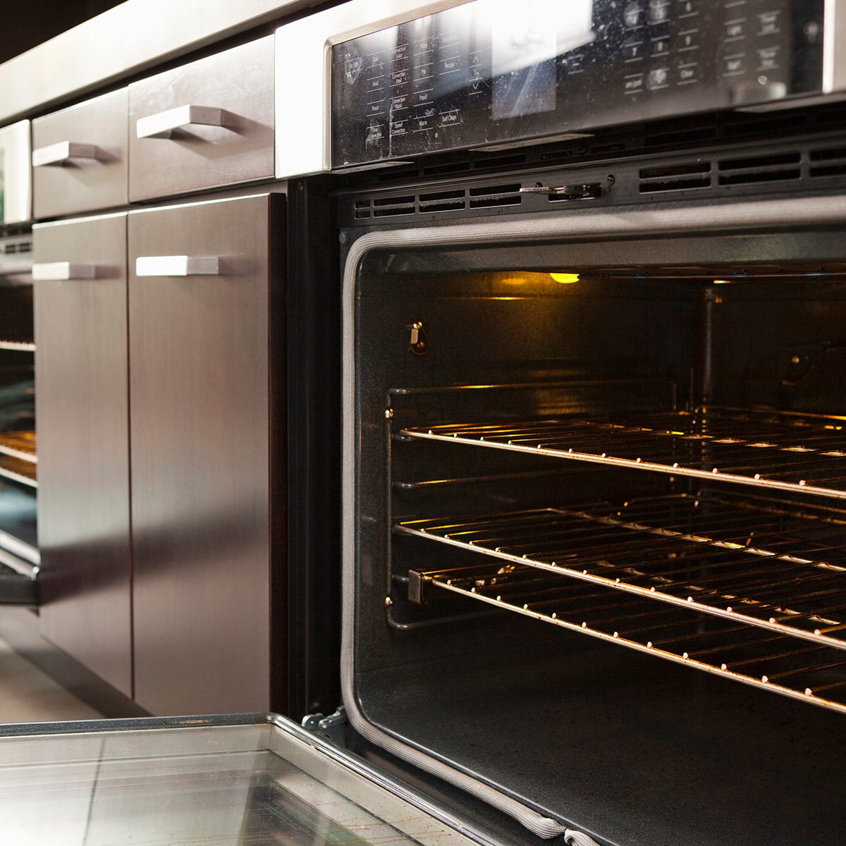 Open oven in industrial kitchen