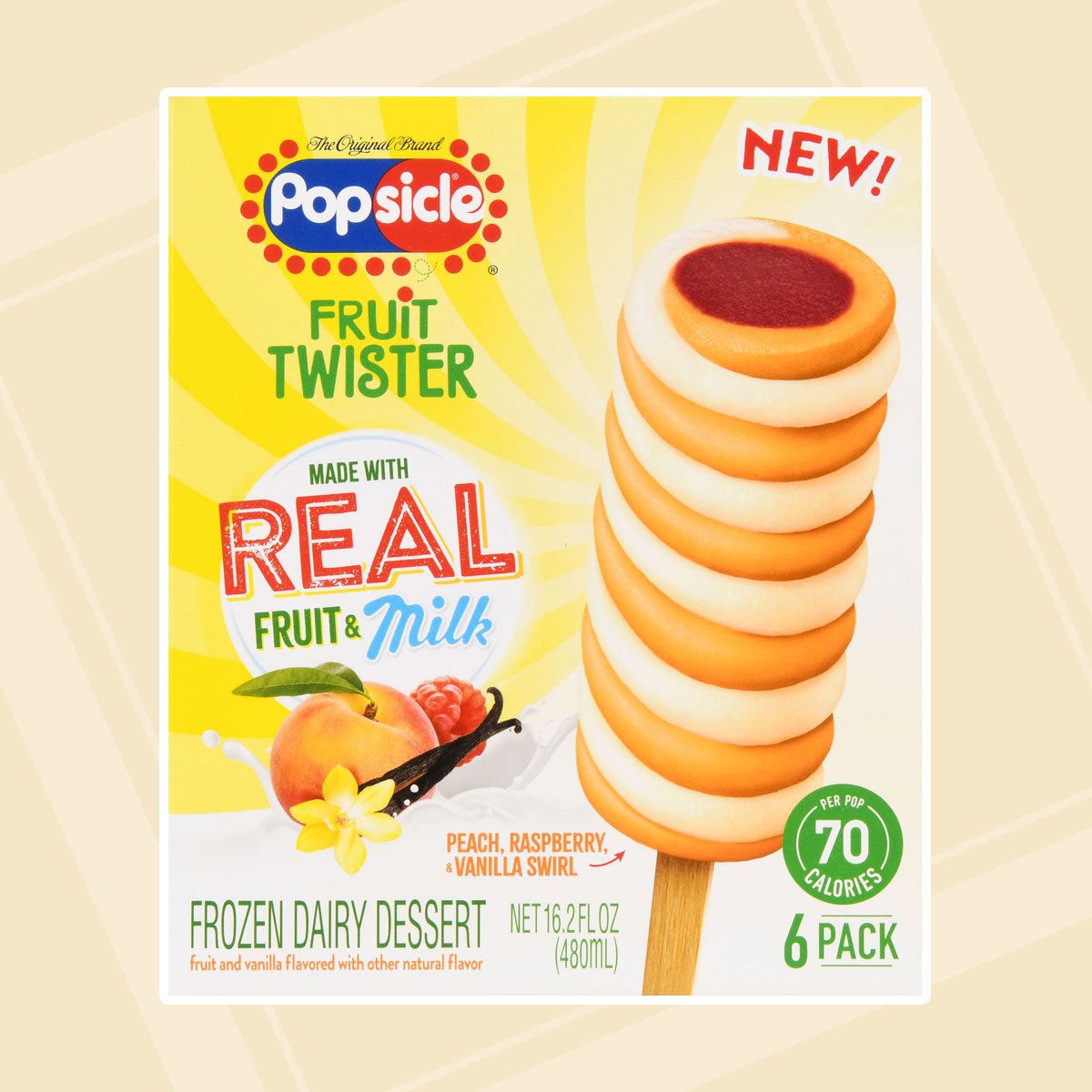 best popsicles Popsicle Fruit Twister Raspberry Peach Vanilla Frozen Dairy Dessert