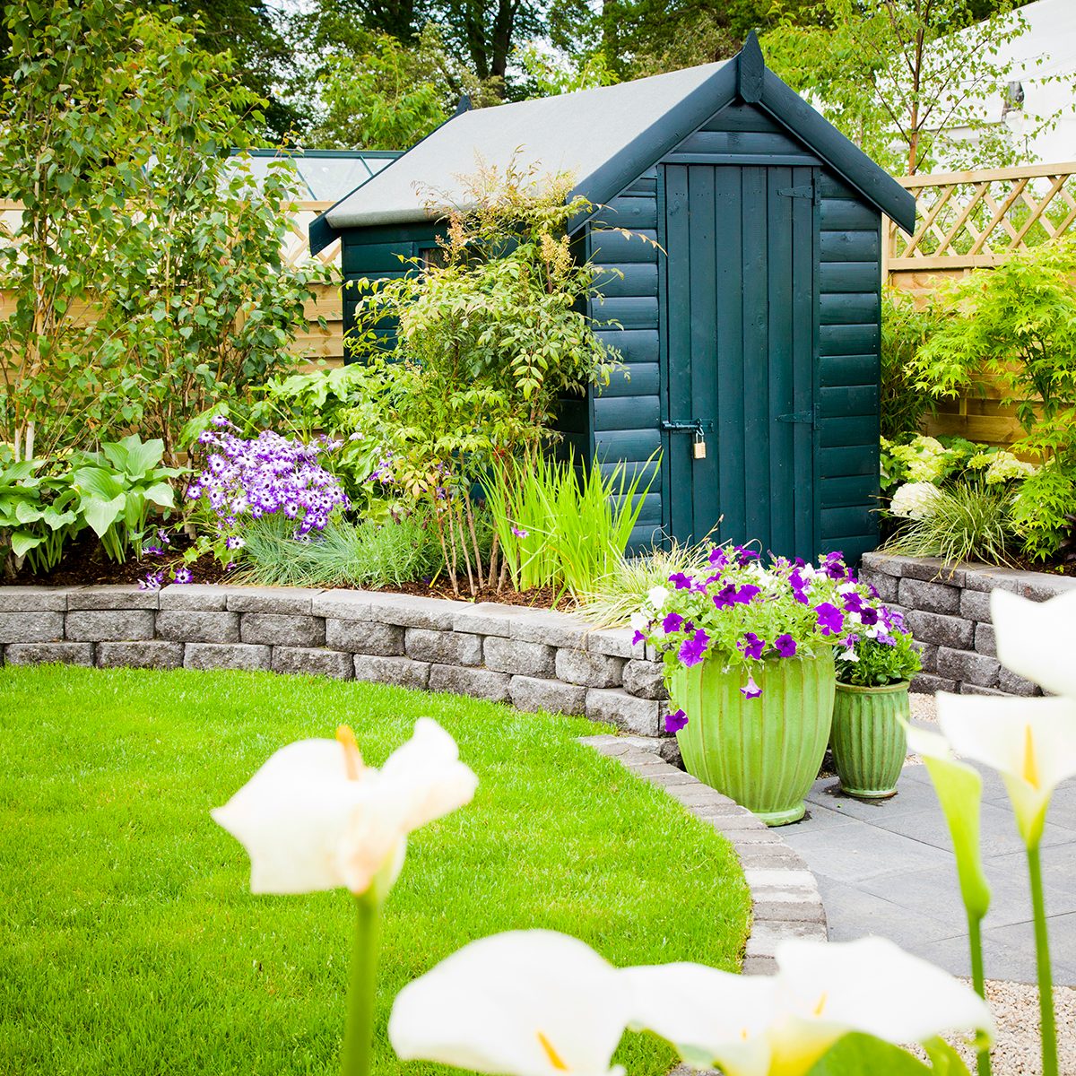 backyard entertainment ideas Garden Shed In A Beautiful Green Garden