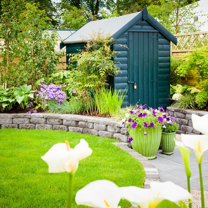 backyard entertainment ideas Garden Shed In A Beautiful Green Garden