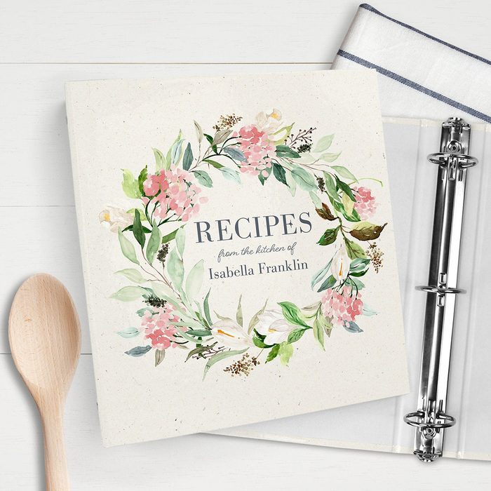 bridal shower gifts Recipe Binder Custom Valentines Day Gift
