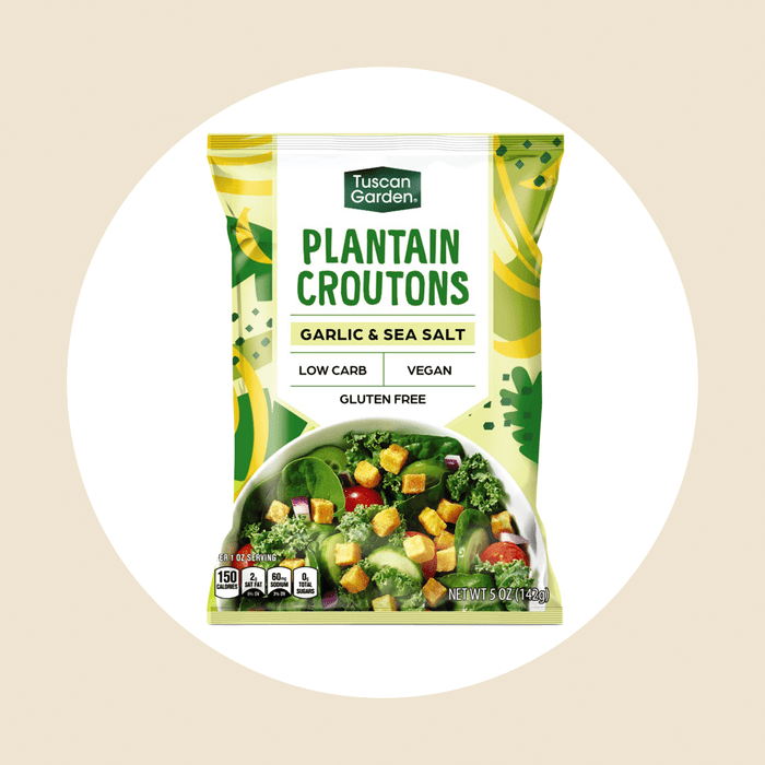 Tuscan Garden Garlic Sea Salt Plantain Croutons Courtesy Aldi