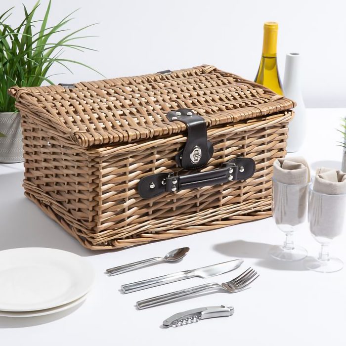 Woven Picnic Basket Set