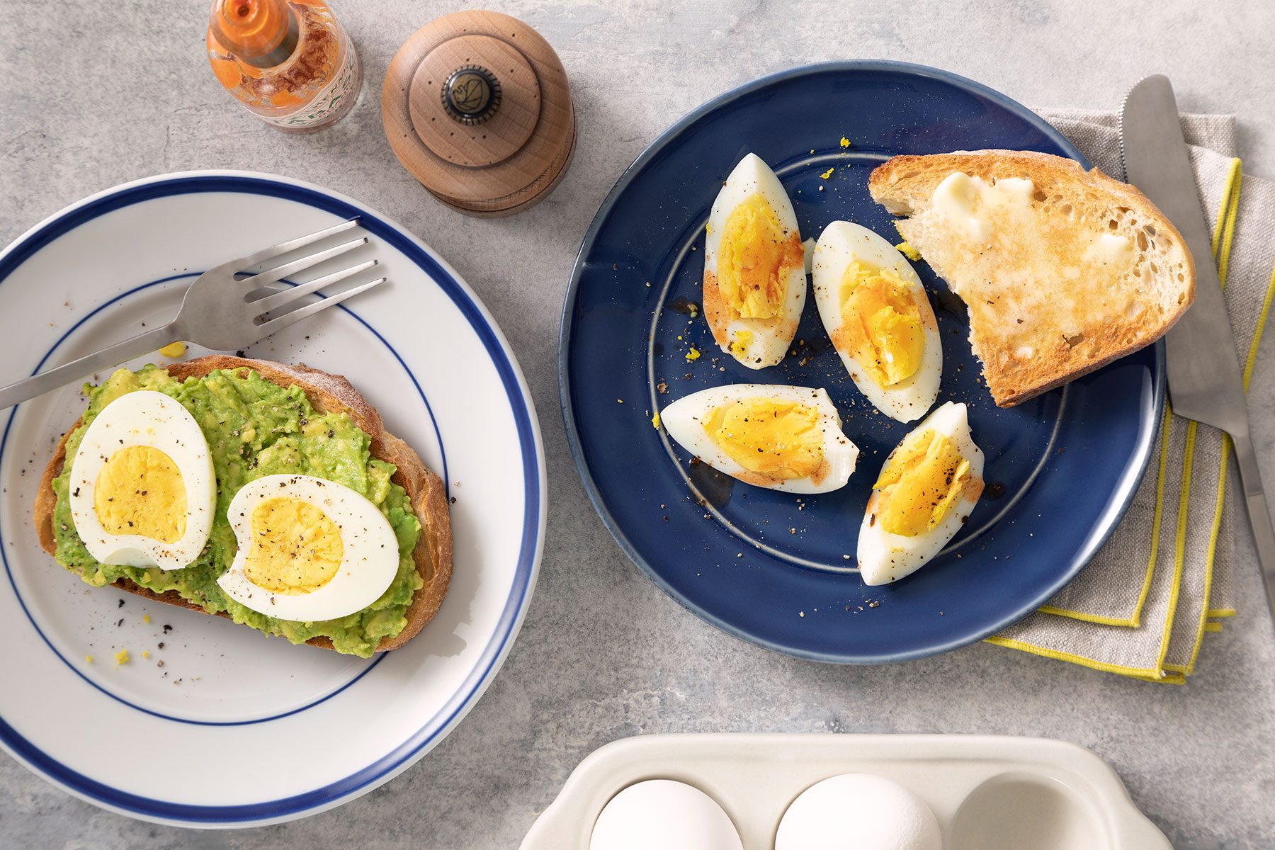 Chopped Boiled Eggs served with Toast