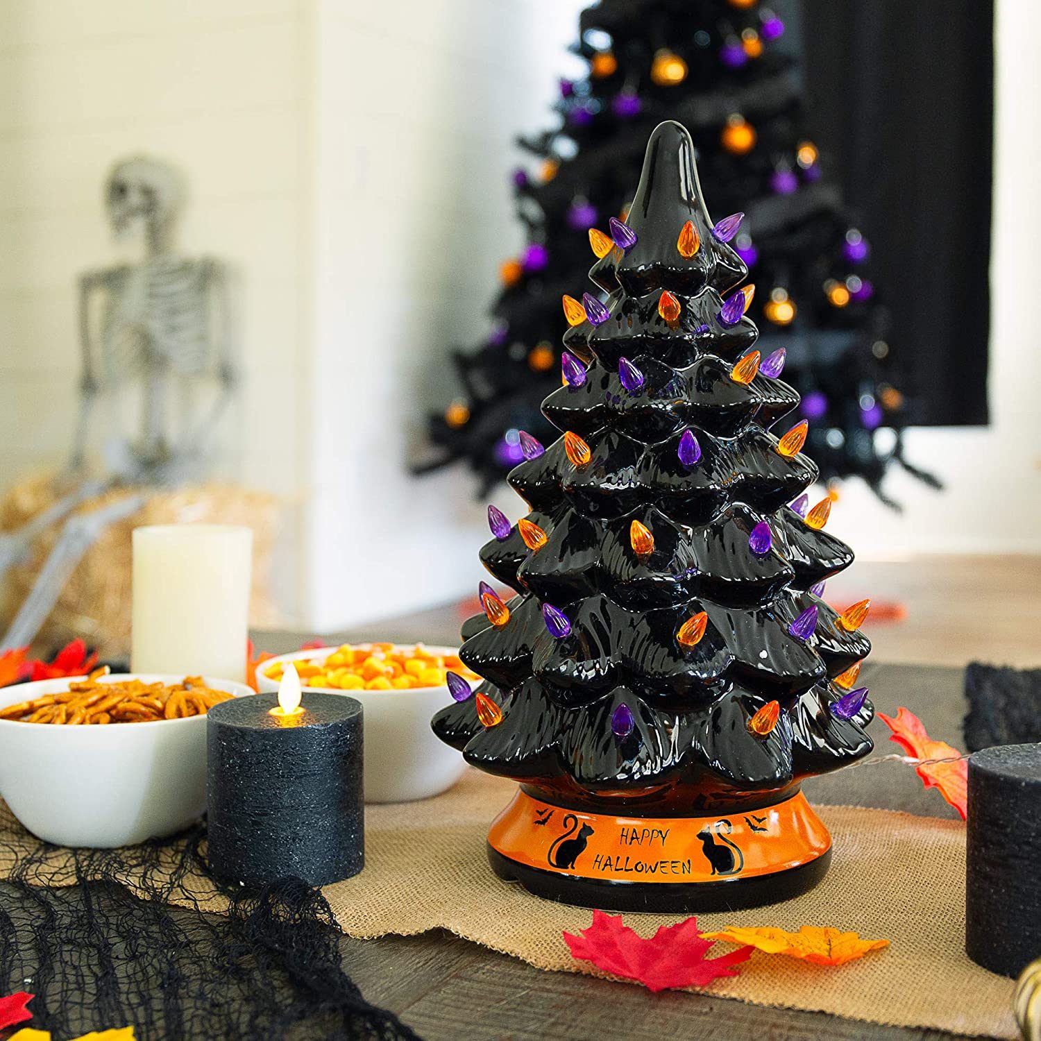 Best Choice Products Ceramic Tabletop Halloween Tree