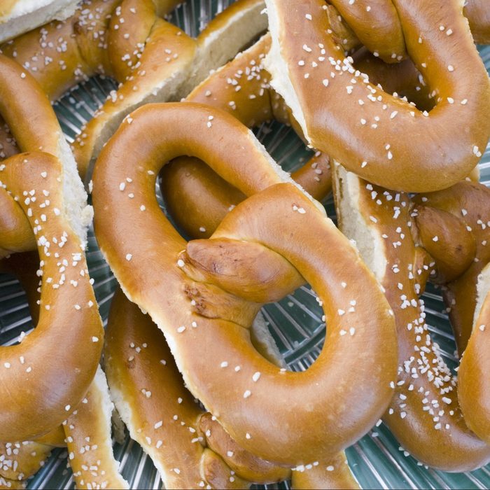figure-eight shaped philadelphia soft pretzels