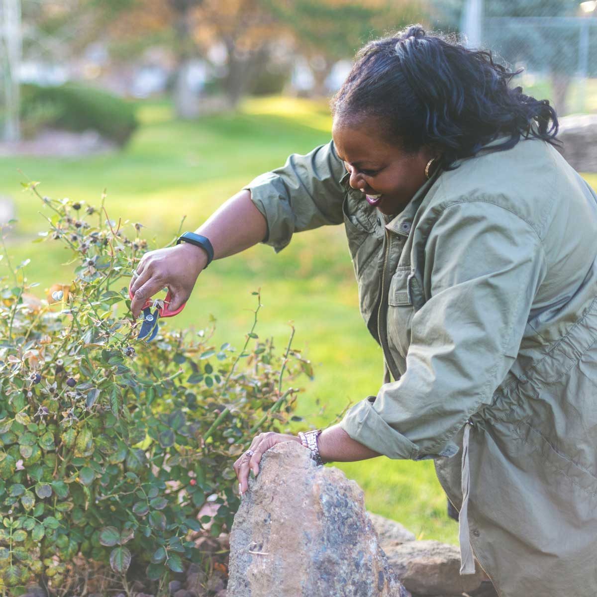 Trimming Fall Flowers