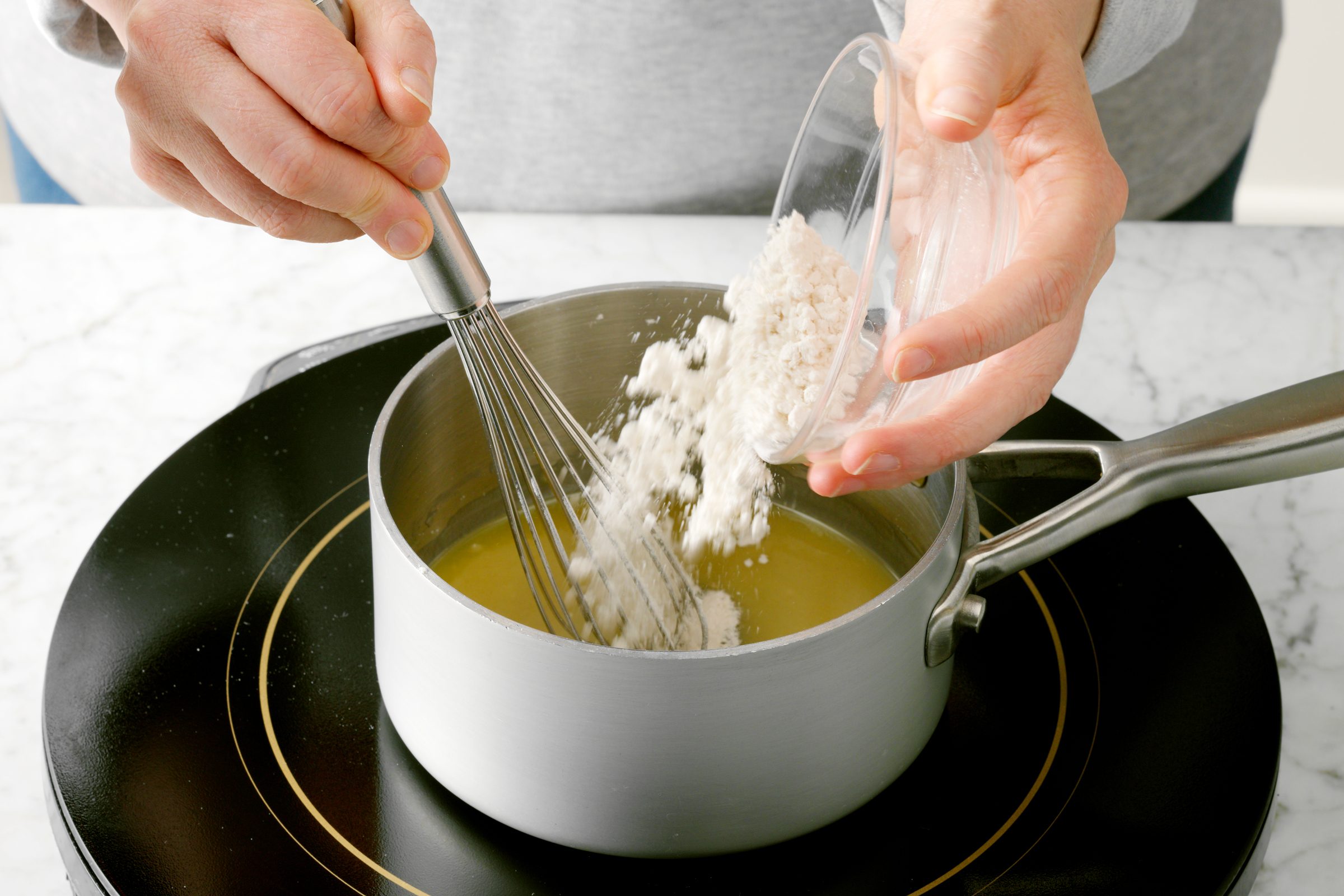 making a roux for gravy