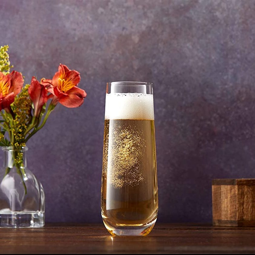 Joyjolt Milo Stemless Champagne Flutes Set