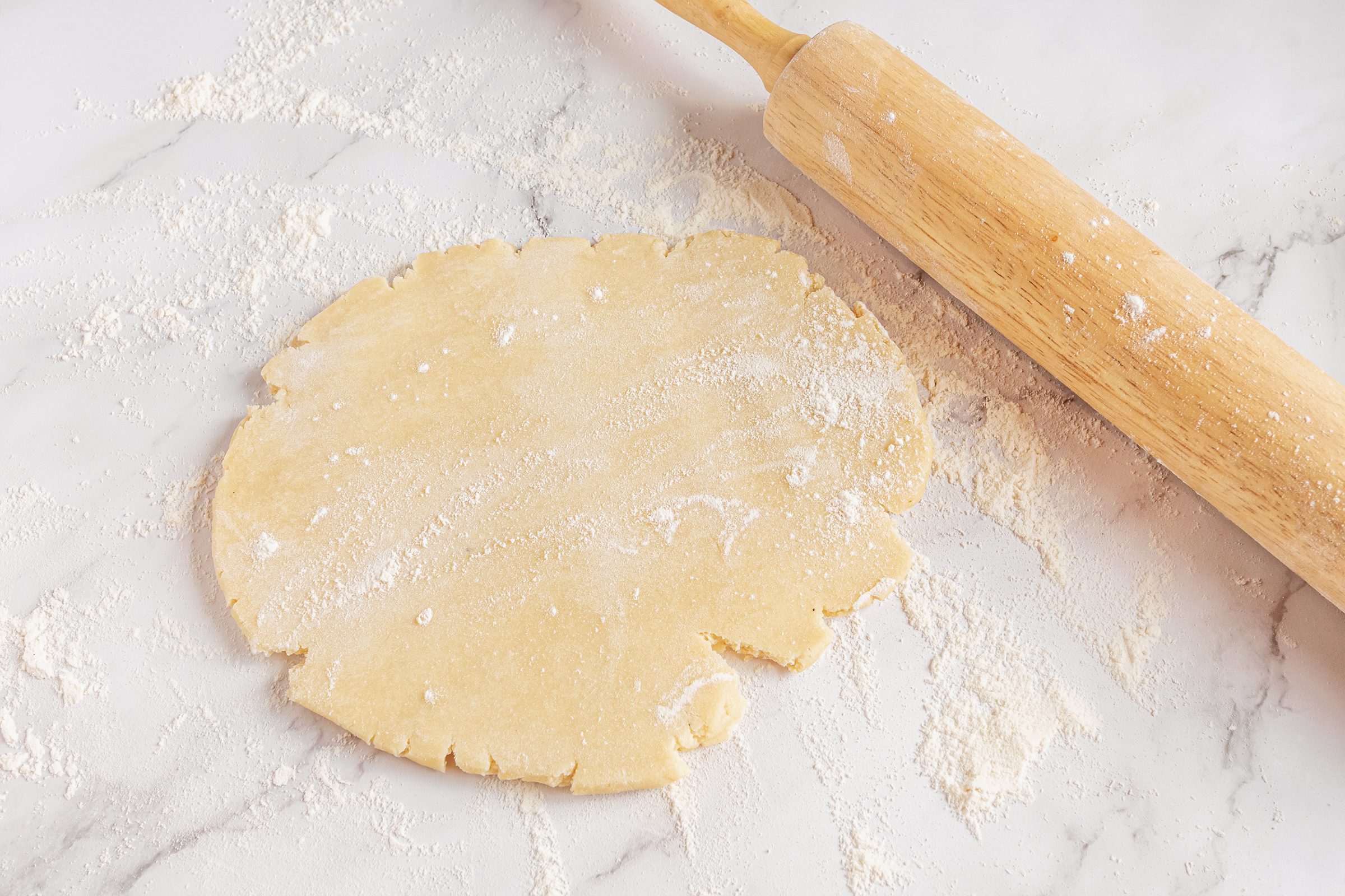 Preapring The Pie Crust For Pecan Pie