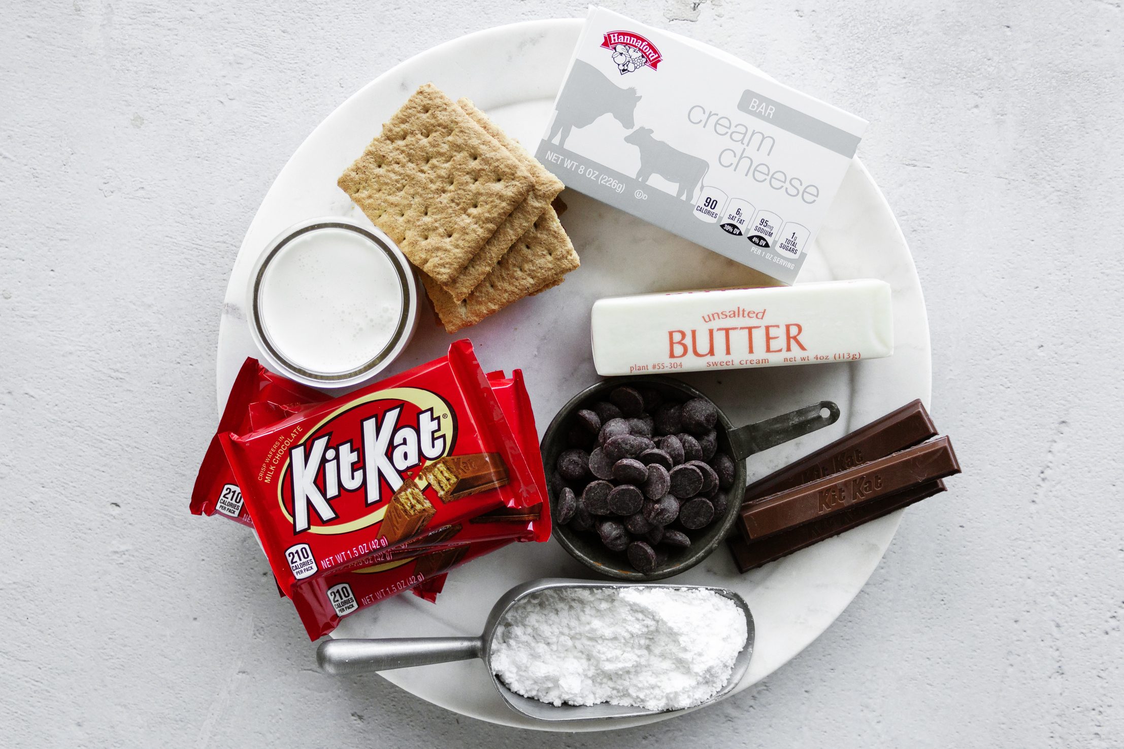 Kit kat Cheesecake ingredients