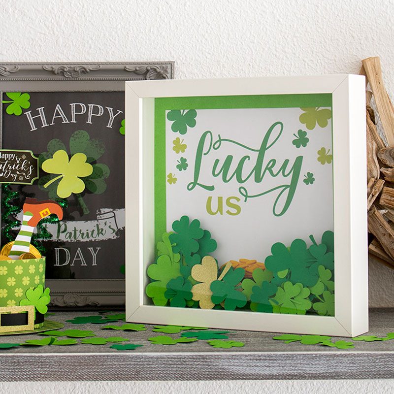Hidden Pot Of Gold St. Patricks Day Shadow Box