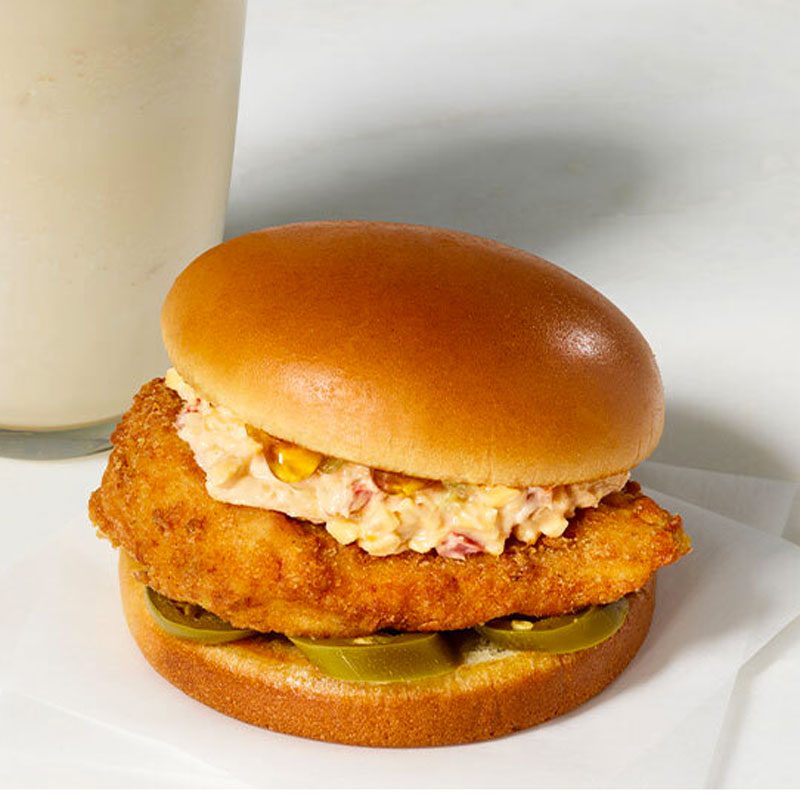 Honey Pepper Pimento Cheese Chicken Sandwich Courtesy Chick Fil A