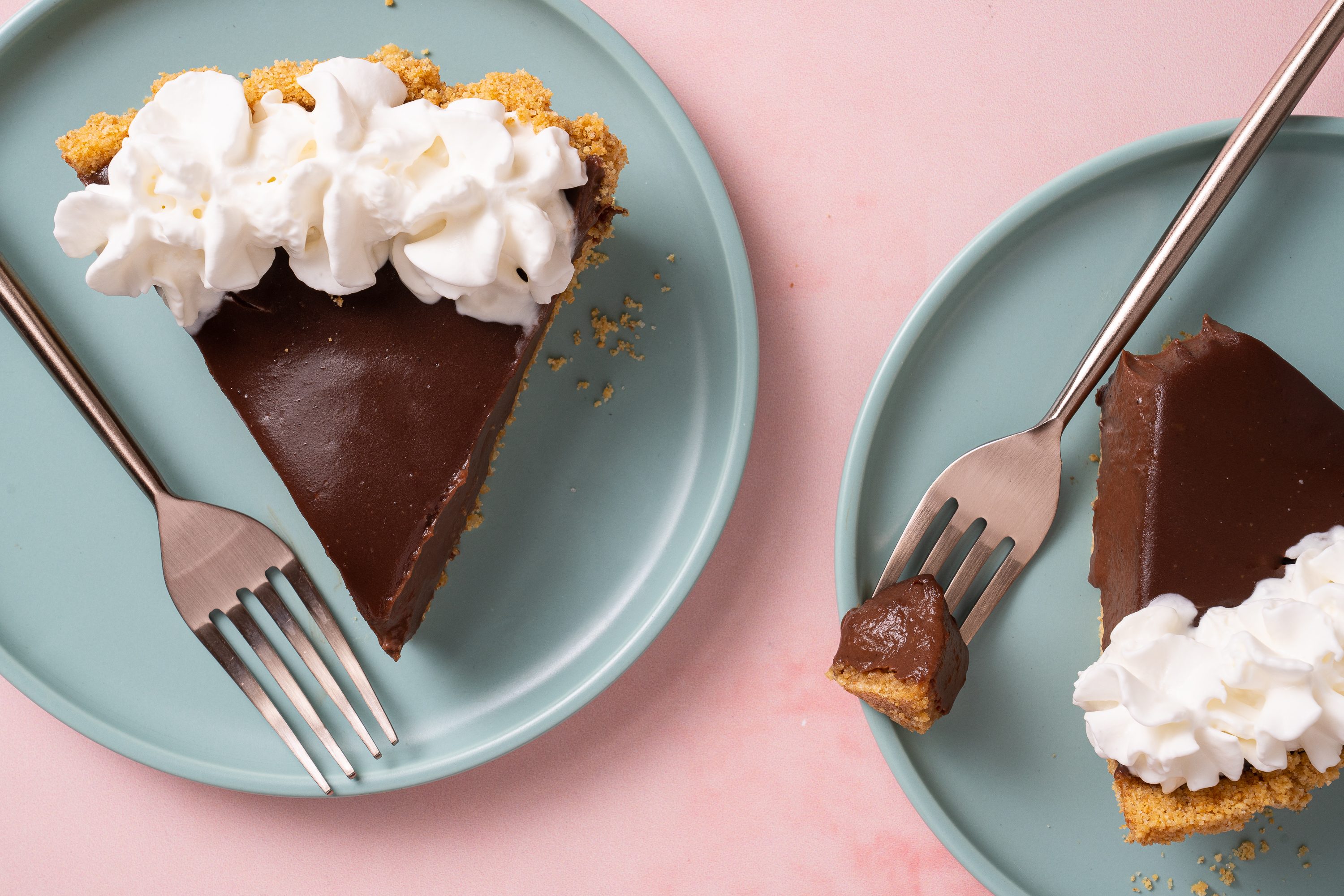 Chocolate Pie on plates