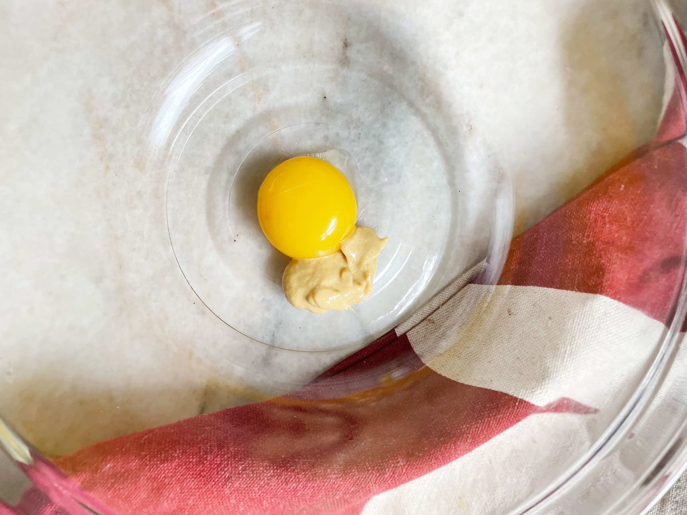 Combine Egg Yolk for Japanese Mayo