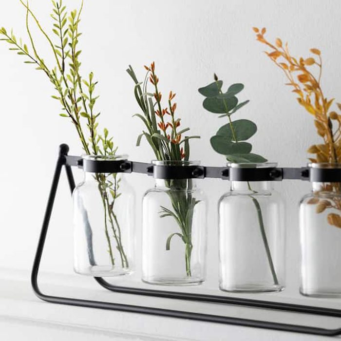 Glass Bottle Vase Stand