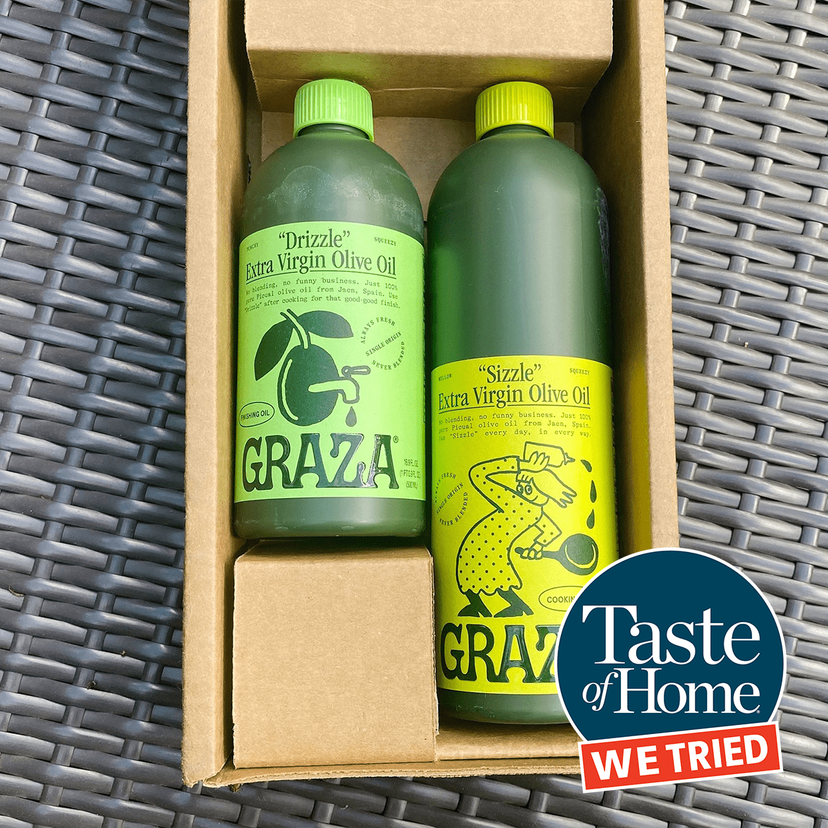 Graza Olive Oil Squeeze Bottles Make Meal Prep Easier and More Efficient