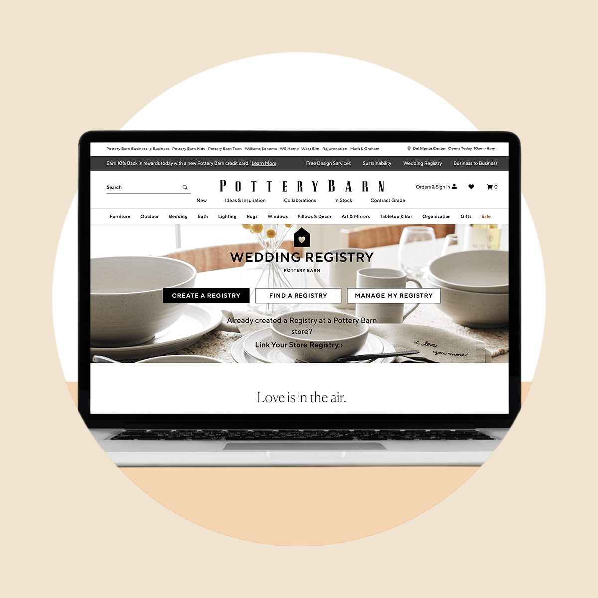 Potterybarn Wedding Registry