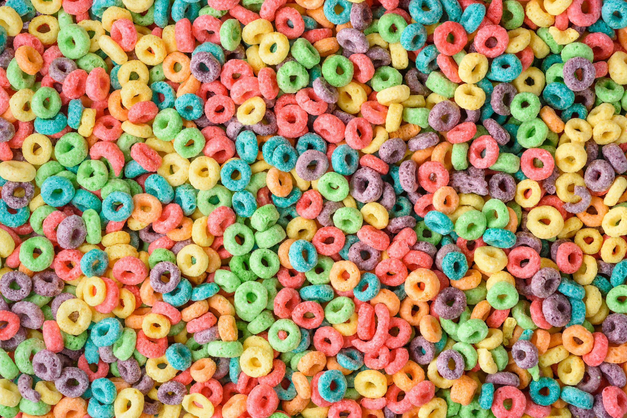 full frame of froot loop Cereal