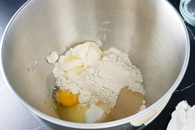 Copycat Krispy Kreme ingredients in mixer