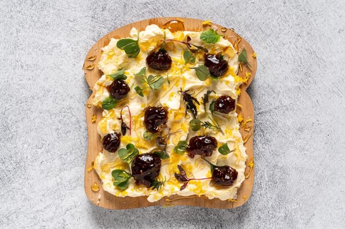 fig jam on butter board