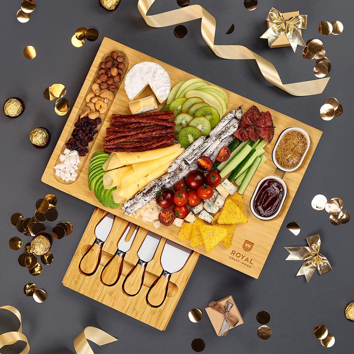 Unique Bamboo Cheese Board Ecomm Amazon.com